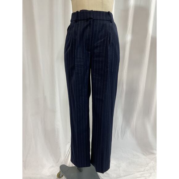 Favorite Daughter Dark Blue Striped Wide-Leg Pants - Picture 2 of 5